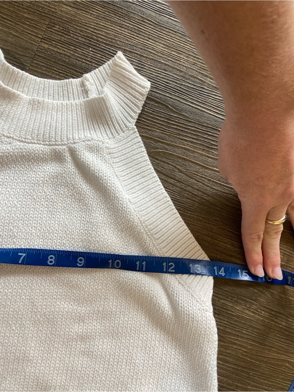LOFT White Ribbed Halter Tank Top - Picture 2 of 7